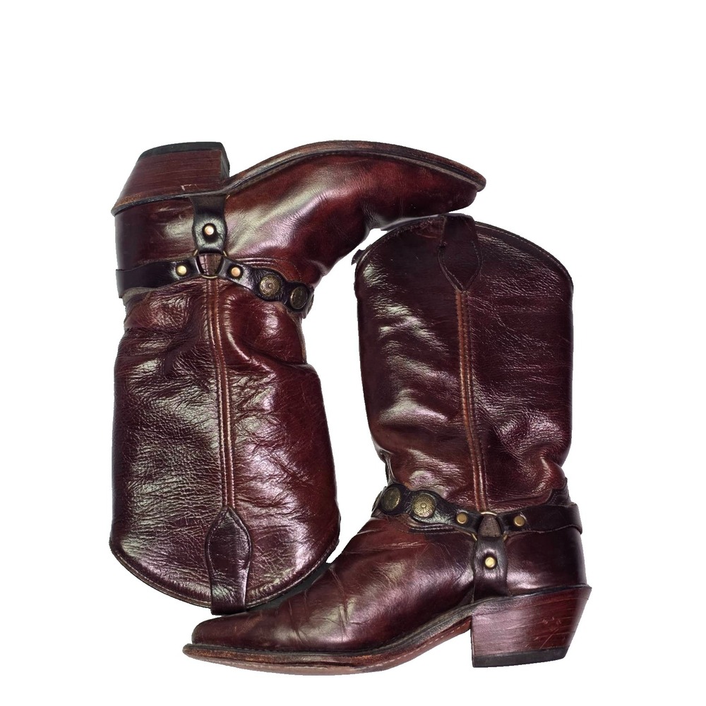 Abilene Sage Women's Cowgirl Boots Size 7 M Brown Leather Cowboy‎ Shoes USA